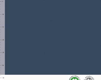 Organic Ribb - Donkerblauwe stof, Elvelyckan Designs, Ribb voor manchetten, Ribb voor Trim, Ribb voor Binding, Organic GOTS Certified