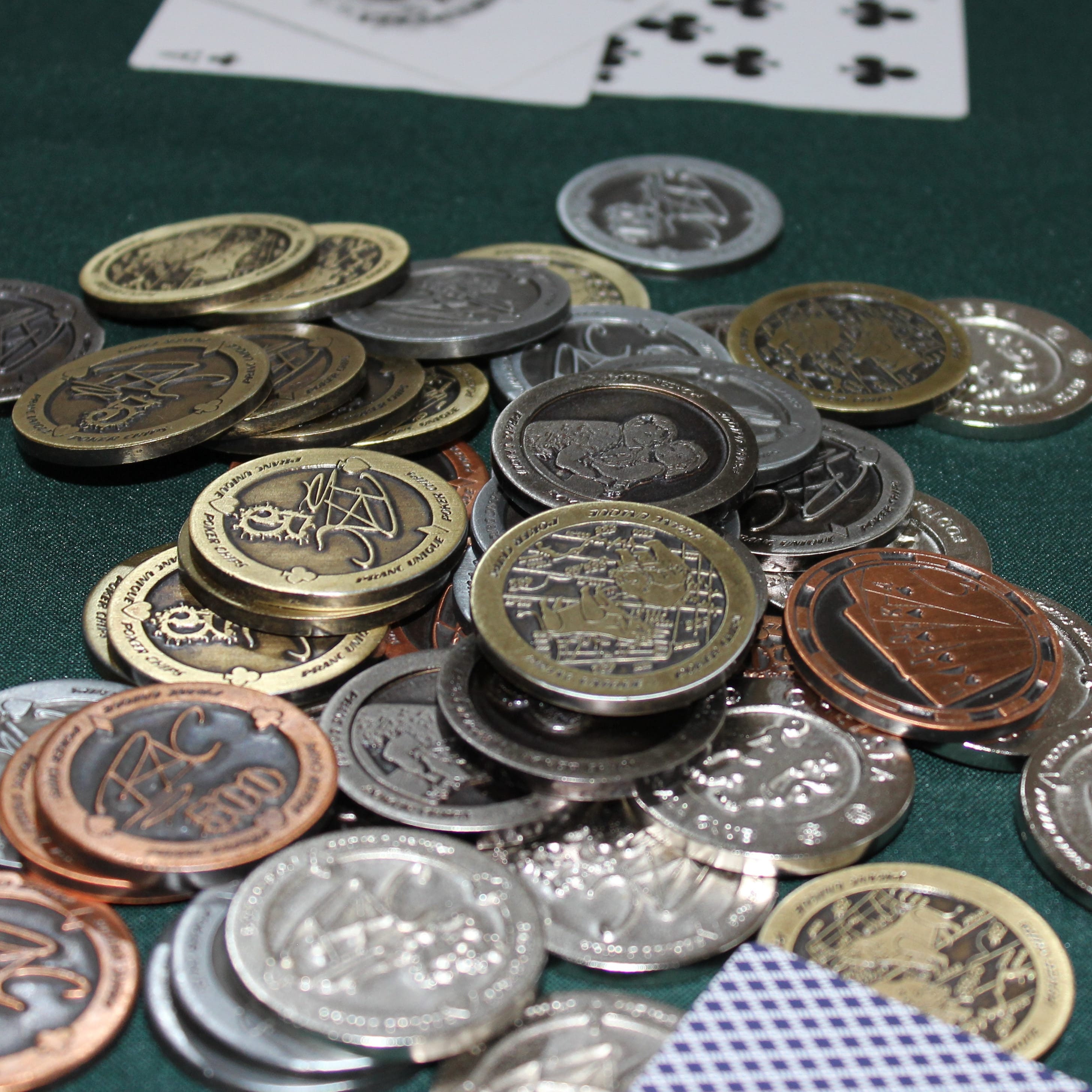 Personalised Metal Poker Chips With Handmade Hardwood Poker Case Etsy