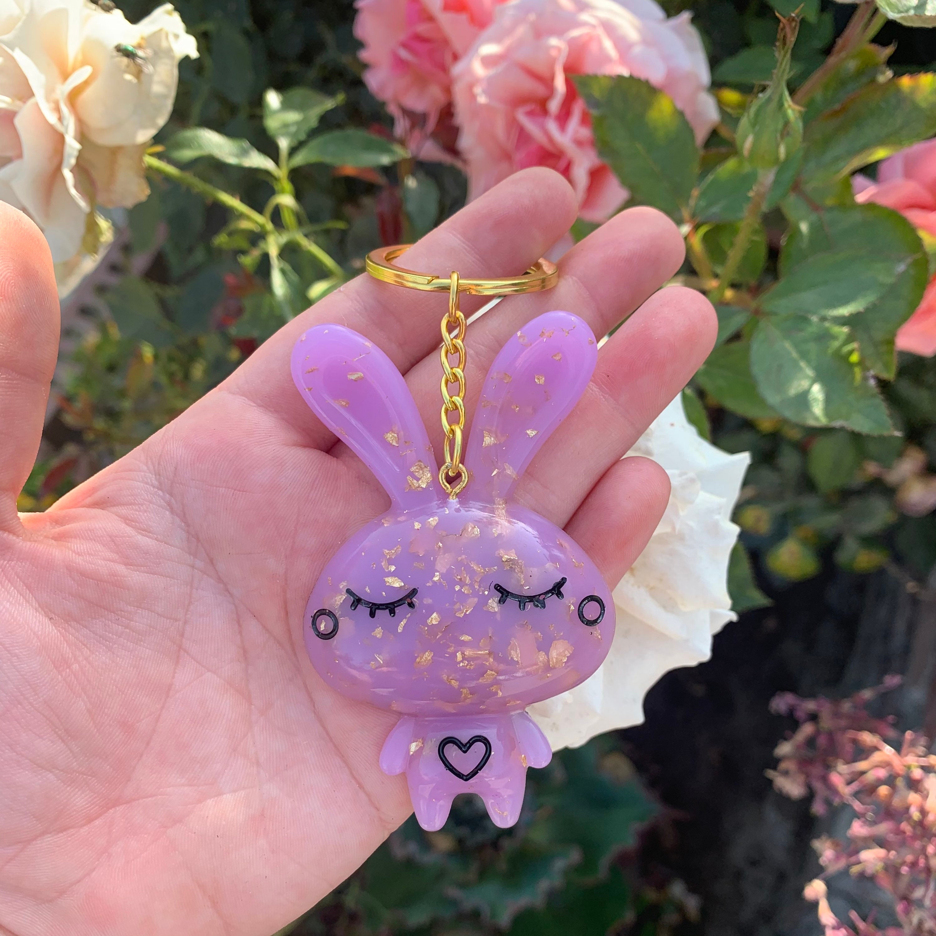 Bunny Rabbit Keychain Bunny Keychain Rabbit Keychain Bunny Etsy