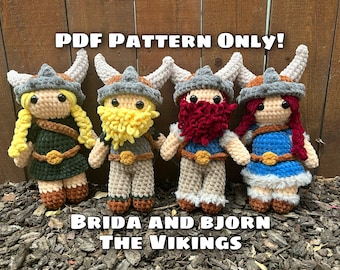 Patrón de crochet vikingo, patrón de crochet intermedio, patrón de crochet amigurumi, patrones de crochet, patrones de amigurumi