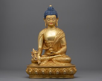 薬師如来像 | 手彫り24金鍍金 - Etsy 日本