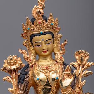 Majestic 21 Taras Set 24K Gold Gilded Statues for Wisdom, Compassion, and Empowerment Whole Collection of 21 Tara Buddhist Sculpture image 9