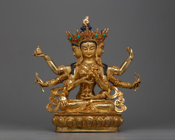 Gilded Statue of Usnisavijaya - Buddha of Longevity Gilded Statue of Usnisavijaya - Buddha of Longevity