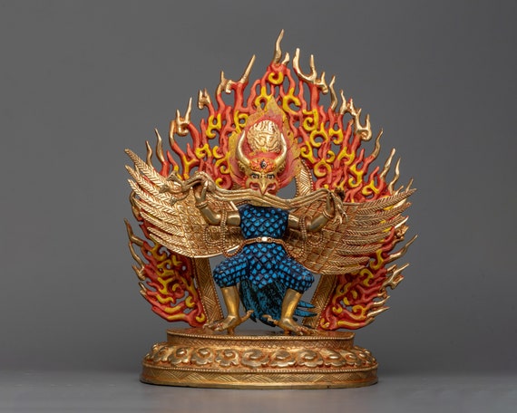 ガルーダ鳥像 | 強さと保護の象徴 | ネパールの伝統的なヒマラヤ美術