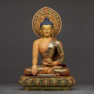 Handmade Divine Enlightened Buddha Shakyamuni – Perfect Home Altar Decor by Nepali Artisans | The Founder of Buddhism | Buddhist Statue