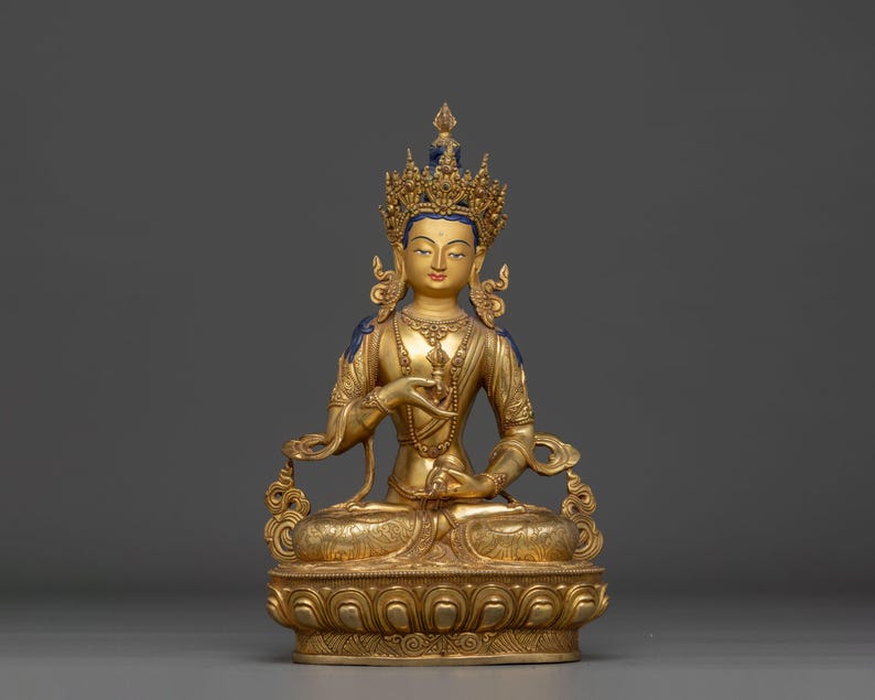Vajrasattva Statue, 36.5cm, 24k Gold Glided.
