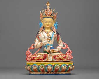 Vajrasattva Meditation Statue | Tibetan Buddhist Purification Figure | Vajrayana Mantra and Dharma Sculpture