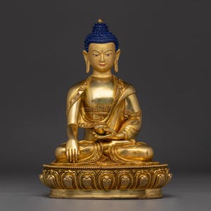 Tibetan Buddhist Handcrafted Serene Shakyamuni Buddha Statue | Gautama Buddha - Founder of Buddhism | Home Decoration for Enlightenment