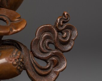 骨製　マハーカーラ像　ヴィンテージ　チベット　ネパール ◇マハーカーラ（大黒天/だいこくてん）像◇仏教 チベット◇シルバー