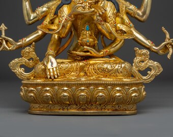 黄金のナムギャルマ・ウシュニシャヴィジャヤ像 | 13.8インチ/35 cm 金