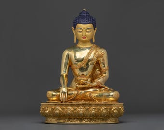 Shakyamuni Buddha Enlightenment Statue - Sacred Figurine for Altar Home Decor