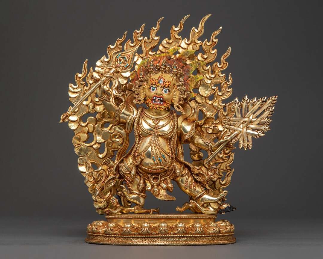 Takla Mebar Statue | Tibetan Buddhist Protector Deity | Handcrafted ...