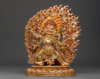 Vajrapani Buddha Statue | Tibetan Buddhist Protector Deity | Handmade Spiritual Sculpture | Meditation Altar Decor | Himalayan Art Gift