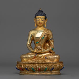 Handcrafted Sculpture of Amitabha Buddha | Tibetan Buddha Statues | Tibetan Buddhist Himalayan Statues and Art | Light of the Pure Land