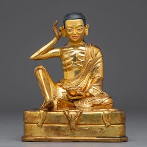 Spiritual Master Milarepa | Tibetan Handmade Artwork | Handcrafted Himalayan Statue for Meditation, Devotion, and Sacred Buddhist Practice