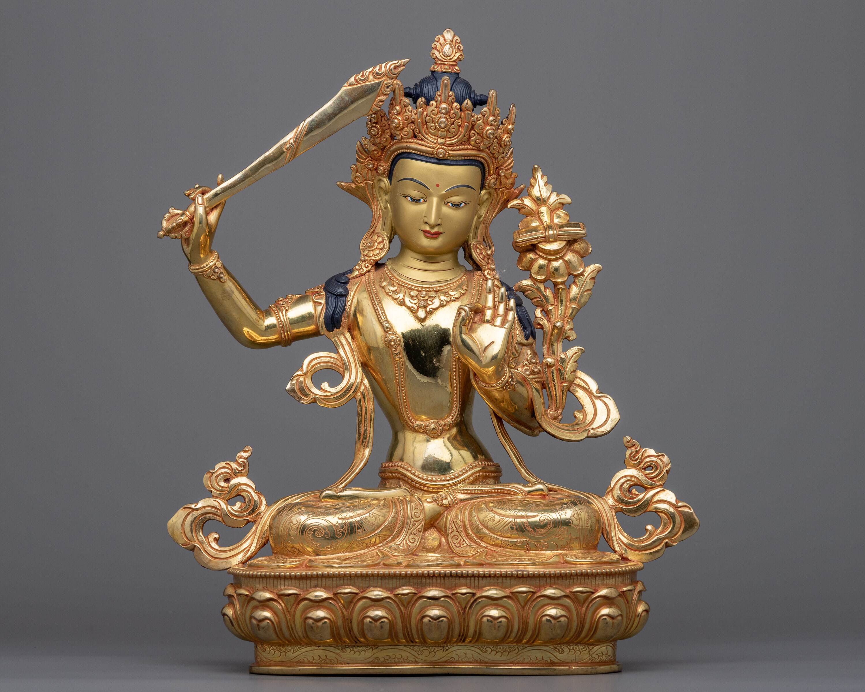 Manjushri Buddha - A Stunning Statue of the Bodhisattva of Wisdom