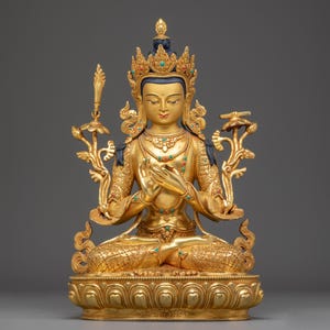 The Tikshna Manjushri Artwork | Enlightenment Figure | Figurine for Shrine, Altar, and Dharma Decor | Spiritual Sculpture Made In Nepal