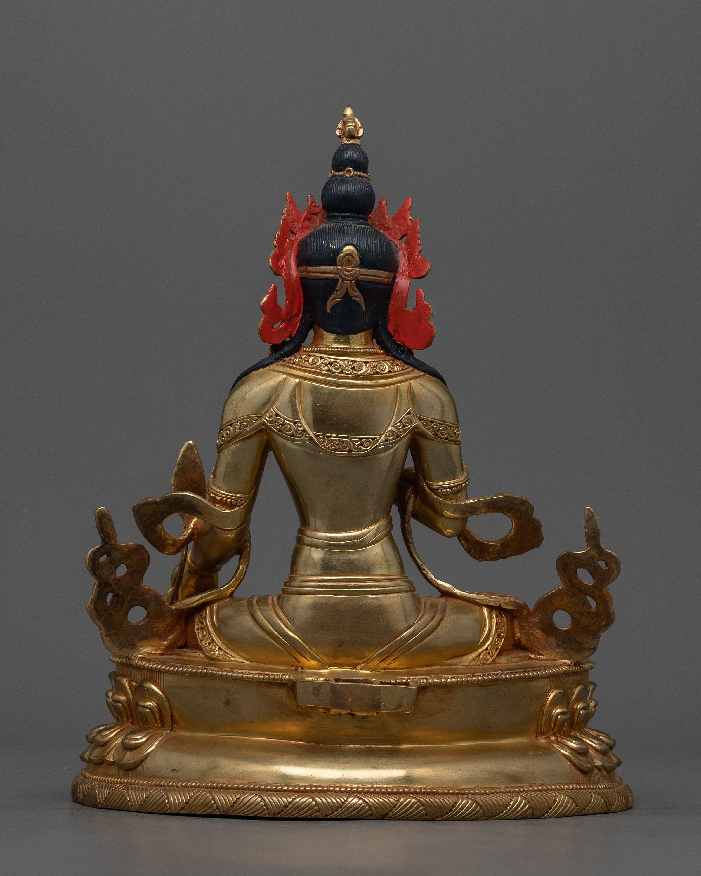 地蔵菩薩像 | ネパールの金箔と彩色を施した銅の傑作 - 永遠の誓いと