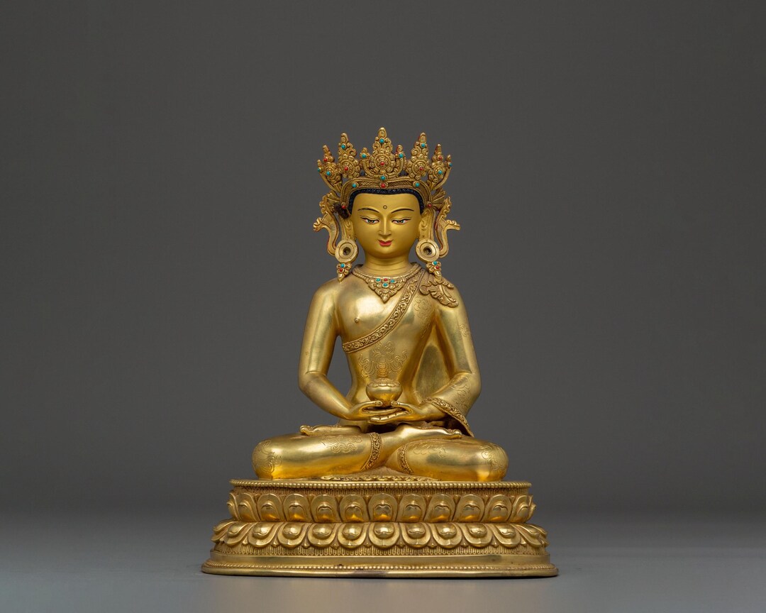 Dharma Ruler Handmade Pure Land Buddha Dharmakara Statue | Ruler of the Pure Land ...