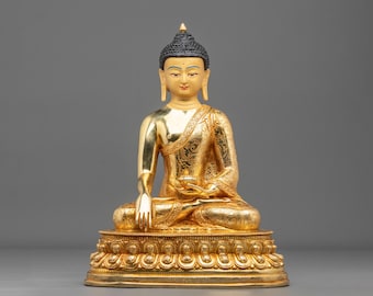 Handcrafted Shakyamuni Buddha Statue | Sacred Sage of Awakening and Dharma Wisdom | Himalayan Buddhist Sculpture for Altar and Shrine
