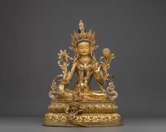 癒しの神 グリーンターラ | ネパール仏教美術作品 | 祭壇、慈悲の実践