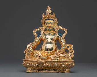 Tibetan Wealth Deity: Dzambhala Spiritual Statue | Buddhist God of Prosperity | Home Decor