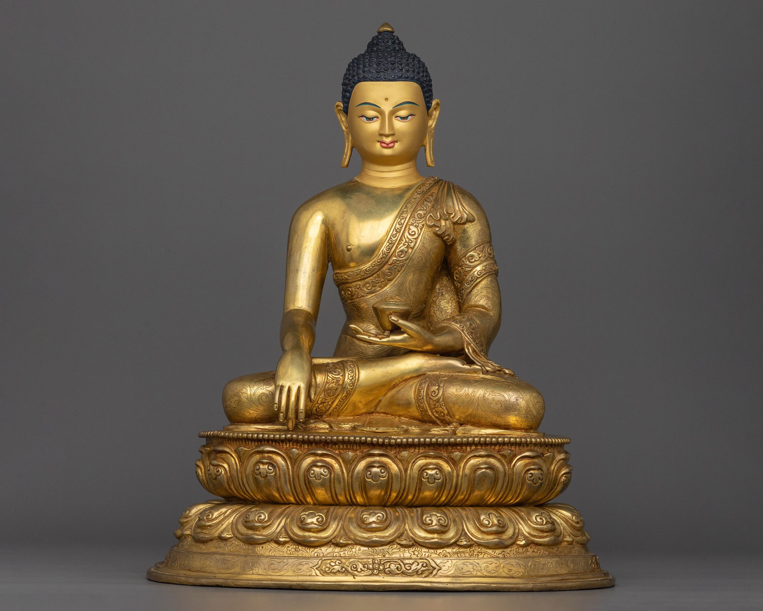 Shakyamuni Buddha Statue—24k Gold-gilded Enlightened Teacher