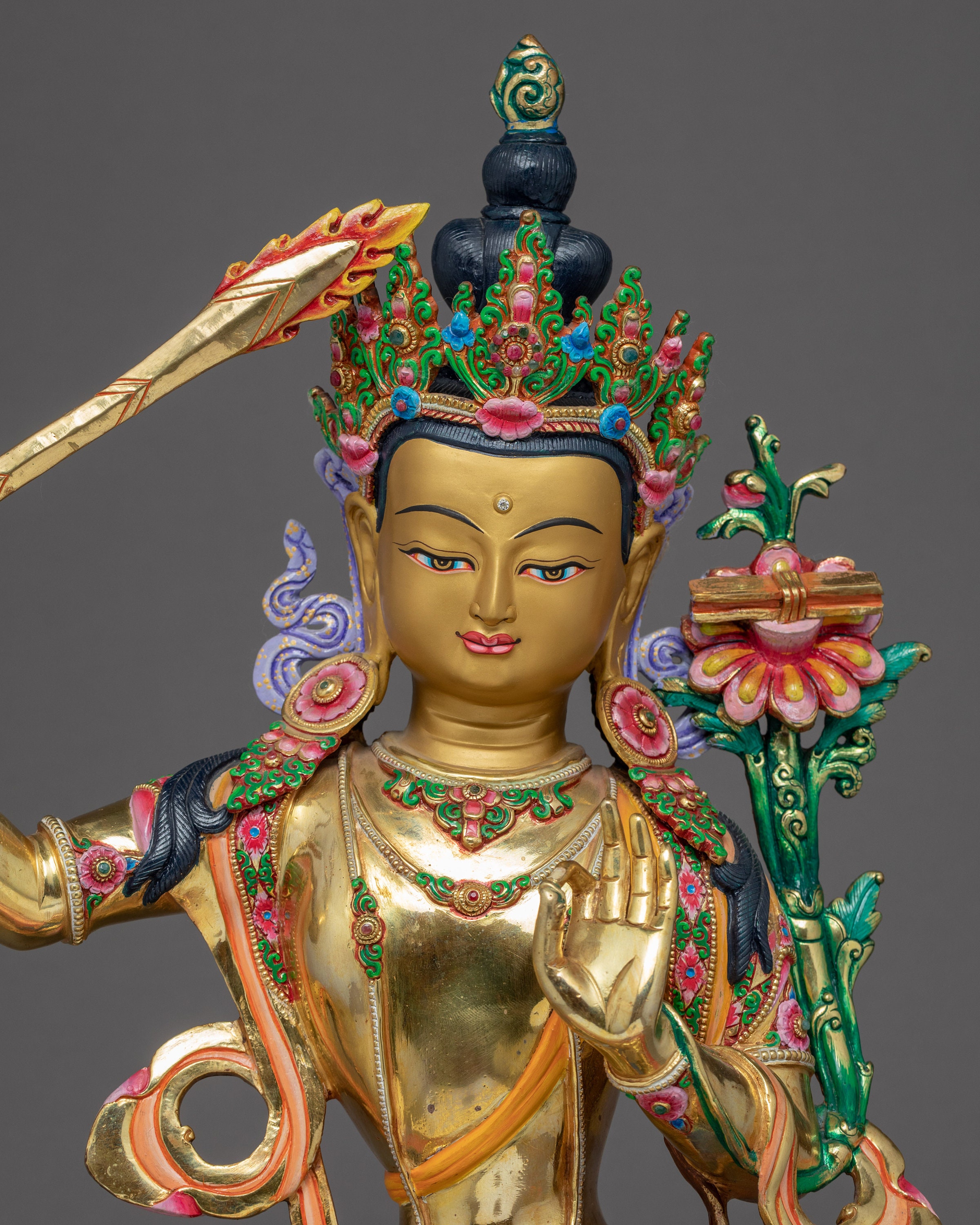 Manjushri Statue | Original Hand-carved Bodhisattva Wisdom Manjushri Statue | Original Hand-carved Bodhisattva Wisdom