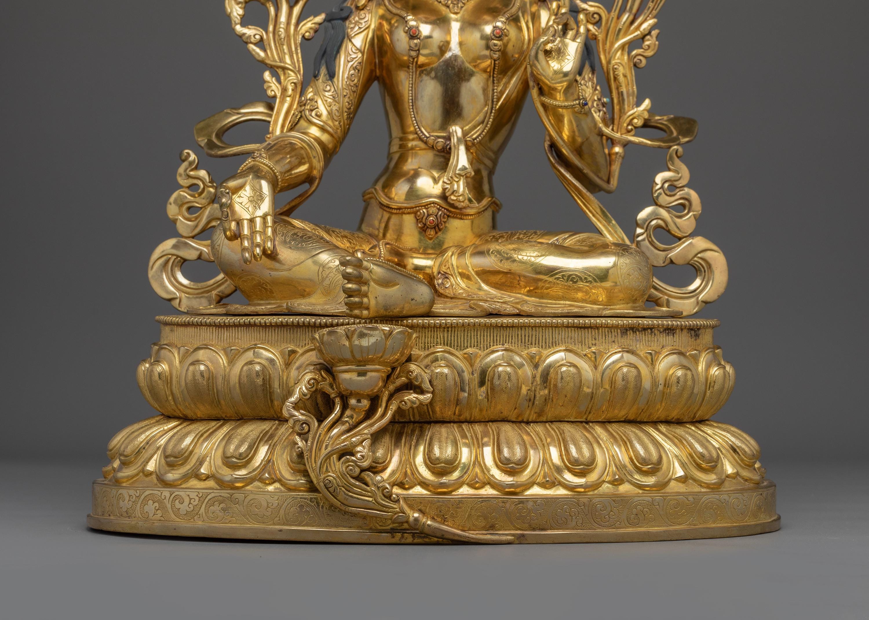 癒しの神 グリーンターラ | ネパール仏教美術作品 | 祭壇、慈悲の実践
