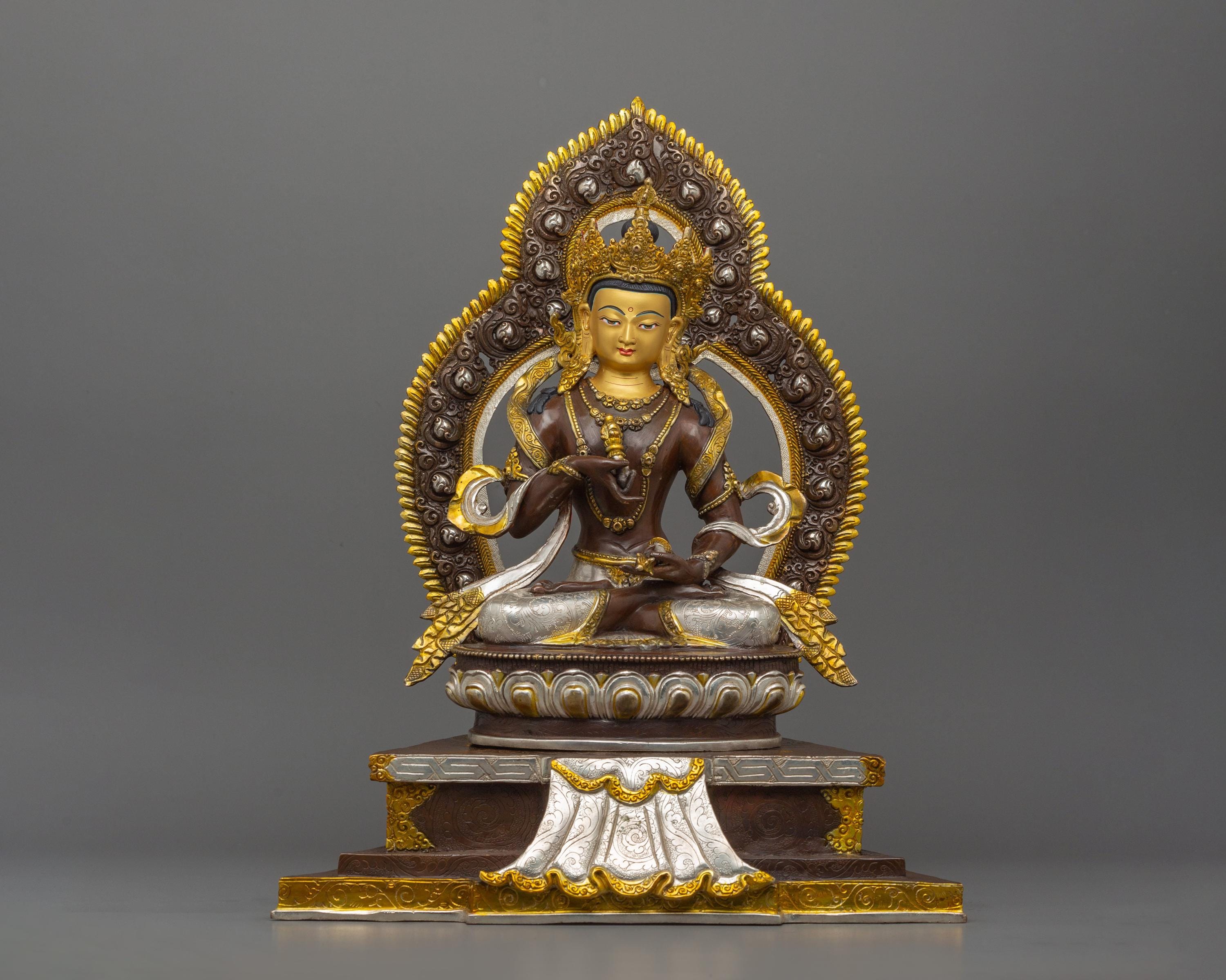 アーチ型光背フレーム／仏像・宗教像用 背面装飾 金属製 仏像 本尊 立