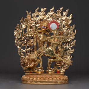 Skeleton Deity Chitipati Statue | Tantric Guardian from Tibetan Buddhism | Sacred Protector of the Cremation Grounds | Nepalese Artwork