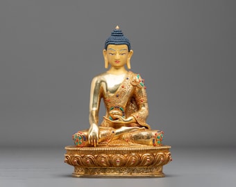 Handcrafted Shakyamuni Buddha Statue | Founder of Buddhism and Teacher of the Dharma | Himalayan Art for Altar and Meditation