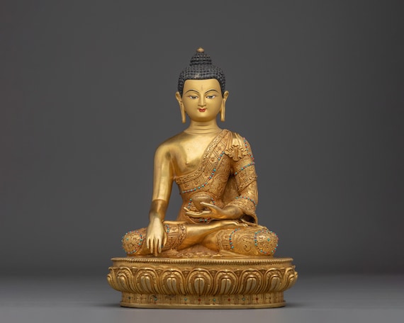 Buddhism Founder Historical Gautama Buddha Golden Handmade Statue