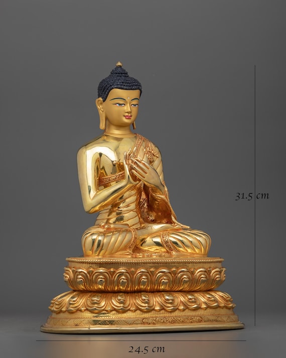 24K Gold Gilded Vairocana Statue | Tibetan Buddhism Decor - Etsy