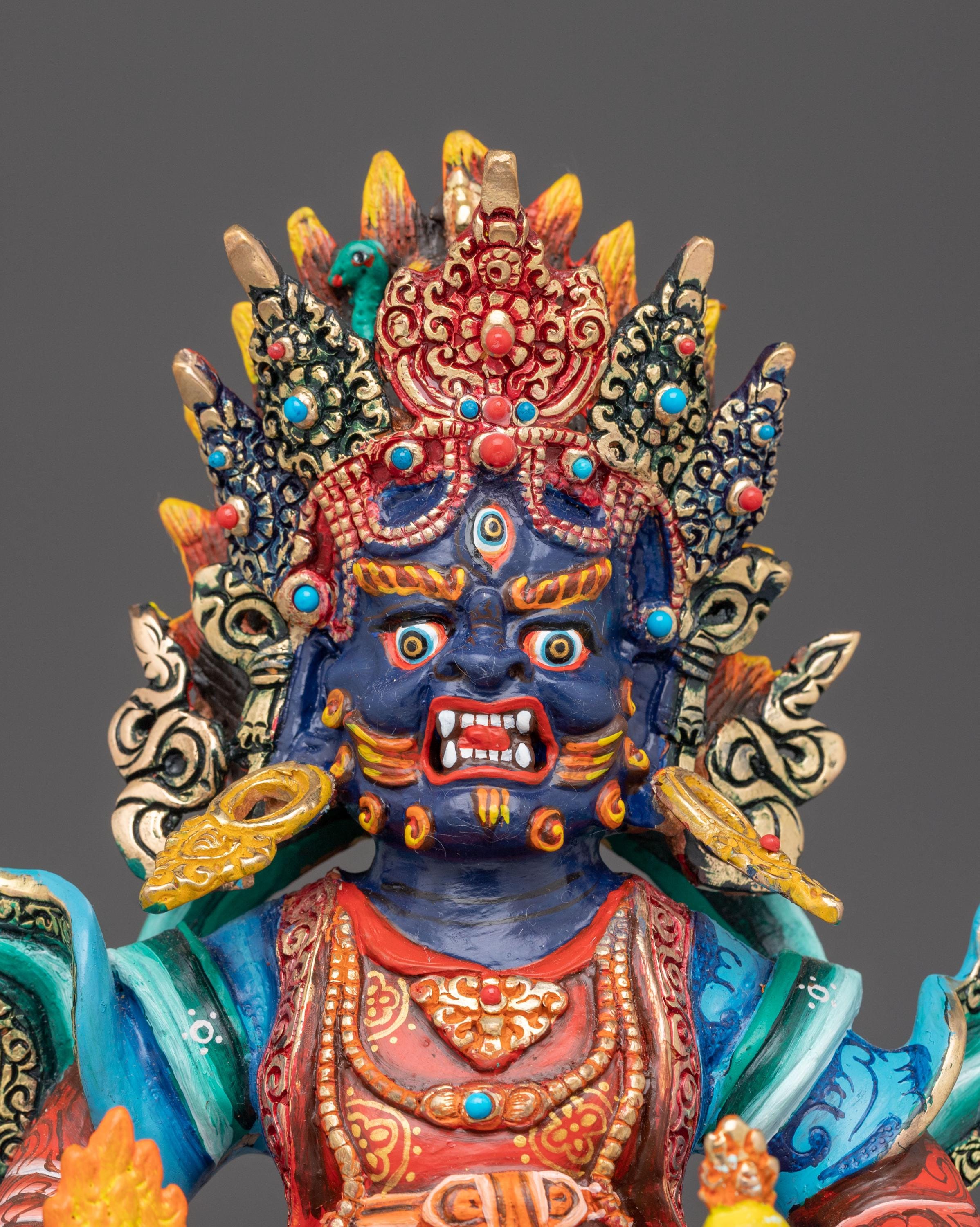 シャンロン・ドルジェ・ドゥドゥル像 - 金色銅製チベット仏教彫刻