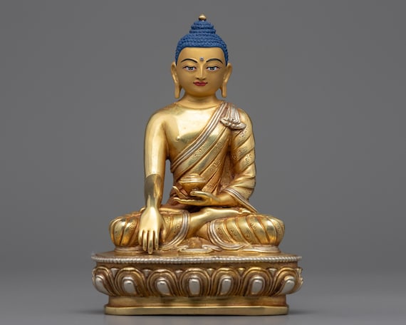 ネパール　釈迦牟尼坐像 仏陀 釈迦牟尼しゃかむに 銅製像 ネパール NAS-32 | Statue/彫像