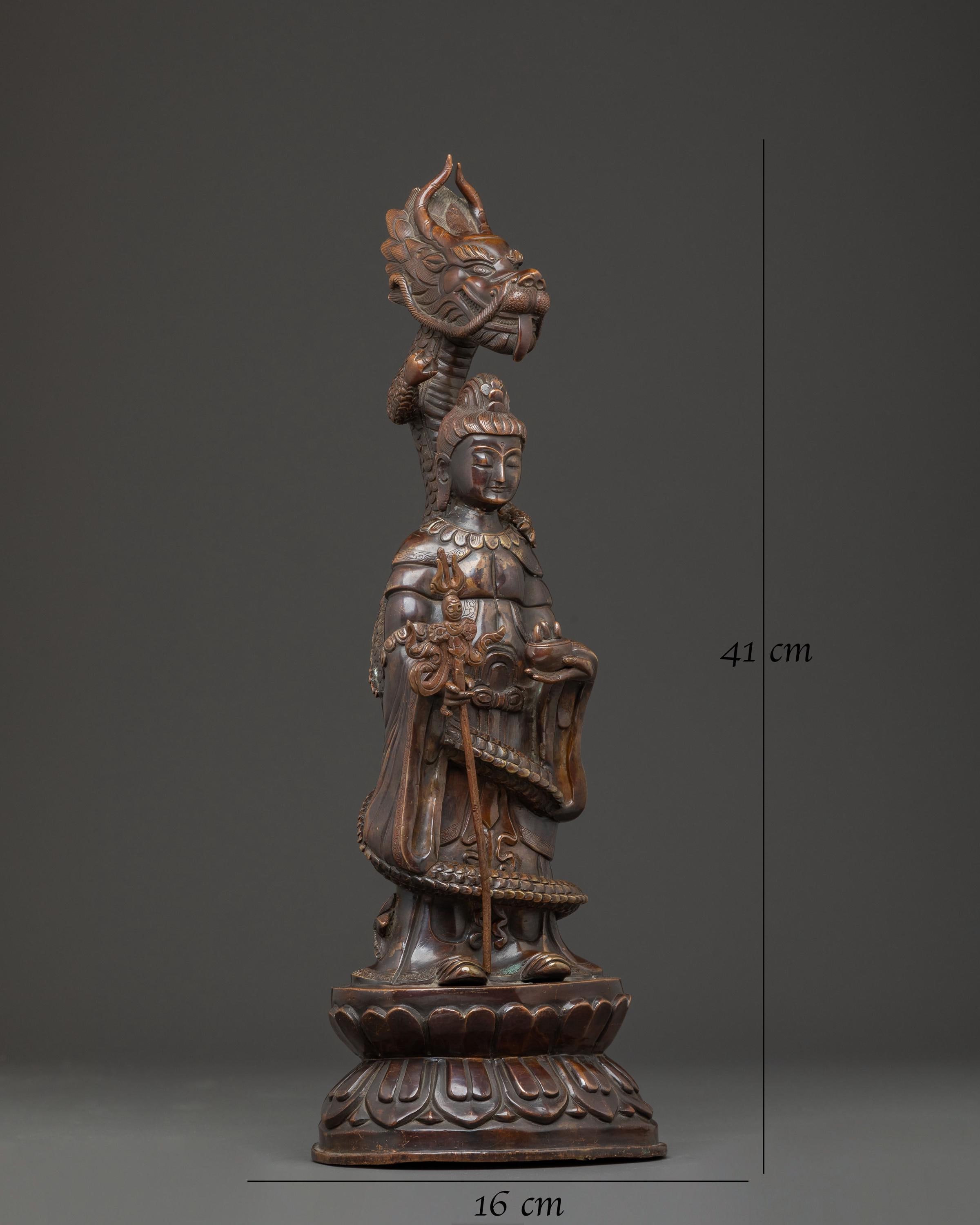 手作りの龍仏像｜守護の象徴 - 神社、祭壇、法要の装飾に最適な置物