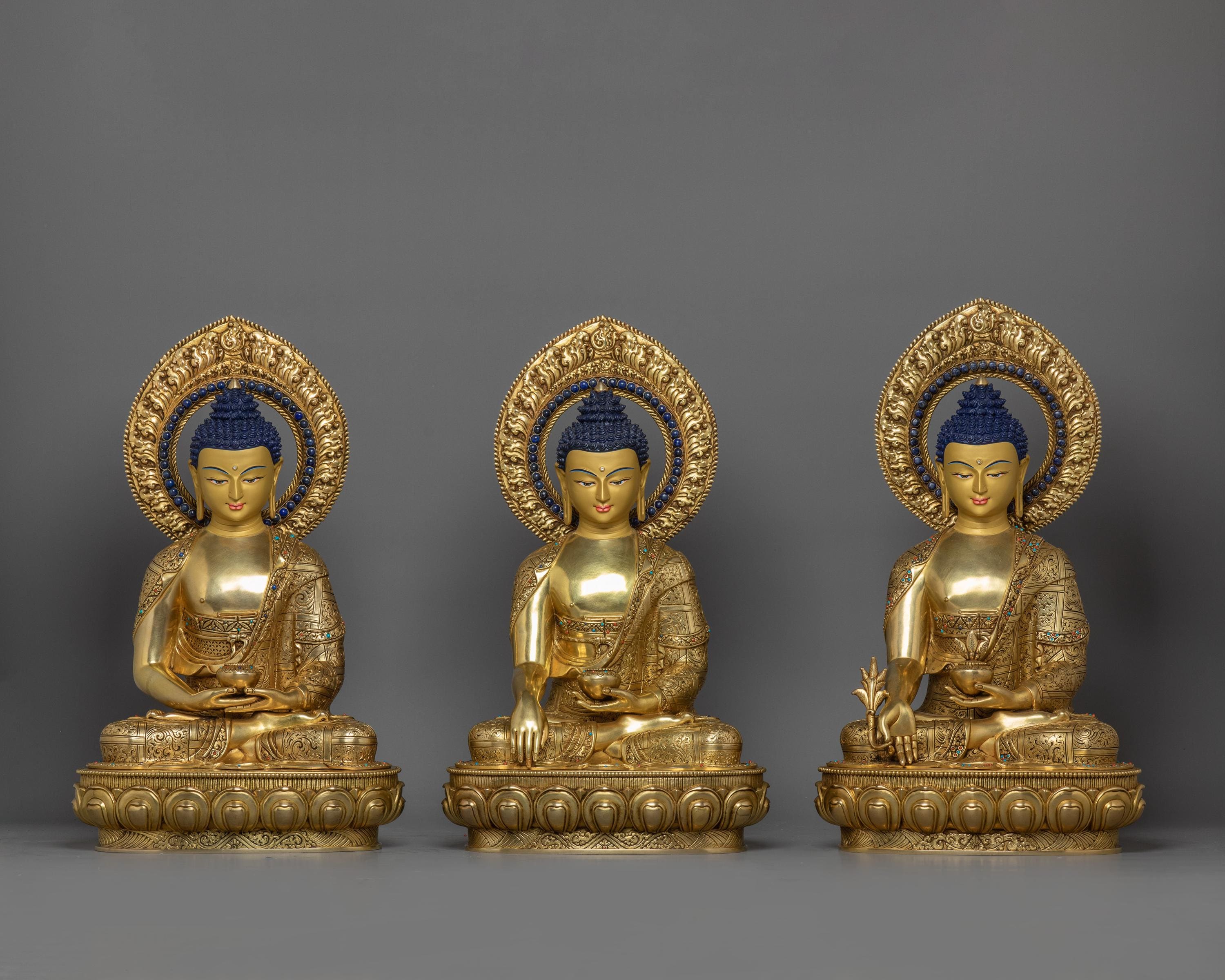 buddha.statue  まとめ売りリクエスト Historical Three Buddha Statue Set | All in One Important Figures