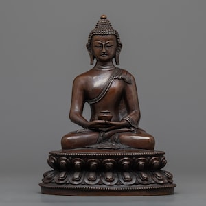 Amitabha Buddha Statue | Tibetan Buddhist Traditionally Handmade Oxidized Statue | Hand Carved Buddha Figure | Spiritual-Divine Art-Craft