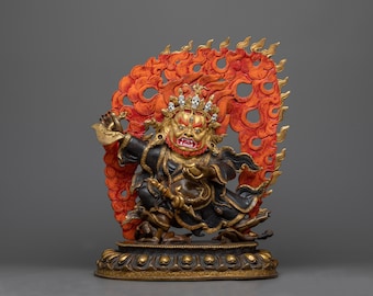 六本腕のマハーカーラとガネーシャ像 | 神の知恵の守護者 | もともと