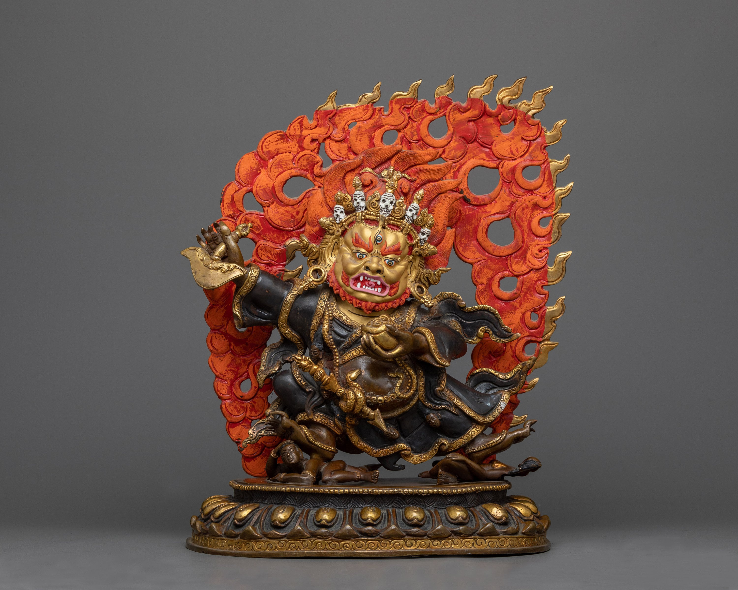 Bernagchen Mahakala Statue – 24K Gold Gilded, Tibetan Buddhism
