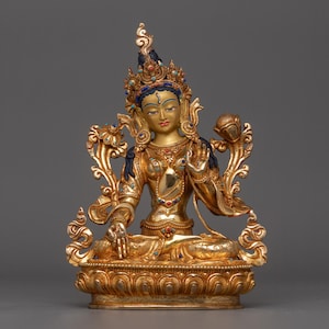 Handmade Statue of White Tara for Meditation | Mother of Liberation | Healing and Compassion Buddhist Tara Goddess for Shrine, Altar Decor