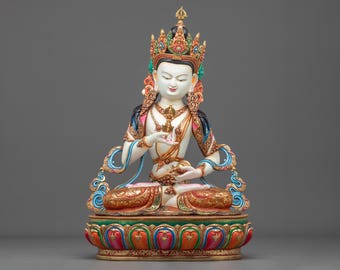 Vajrasattva Vajrayana Statue | Buddhist Purification Deity | Tibetan Mantra and Meditation Practice Sculpture