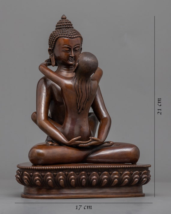 Samantabhadra With Consort Statue in Union | Hand-crafted