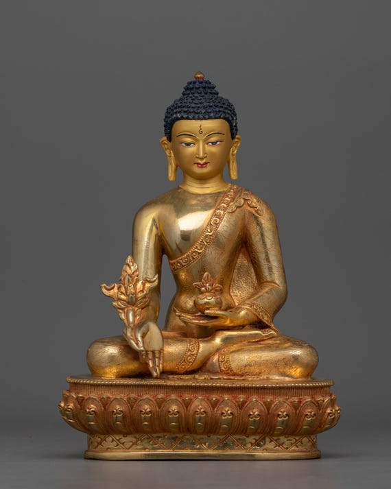 Divine Trio: the Three Buddha Statues – Medicine Buddha