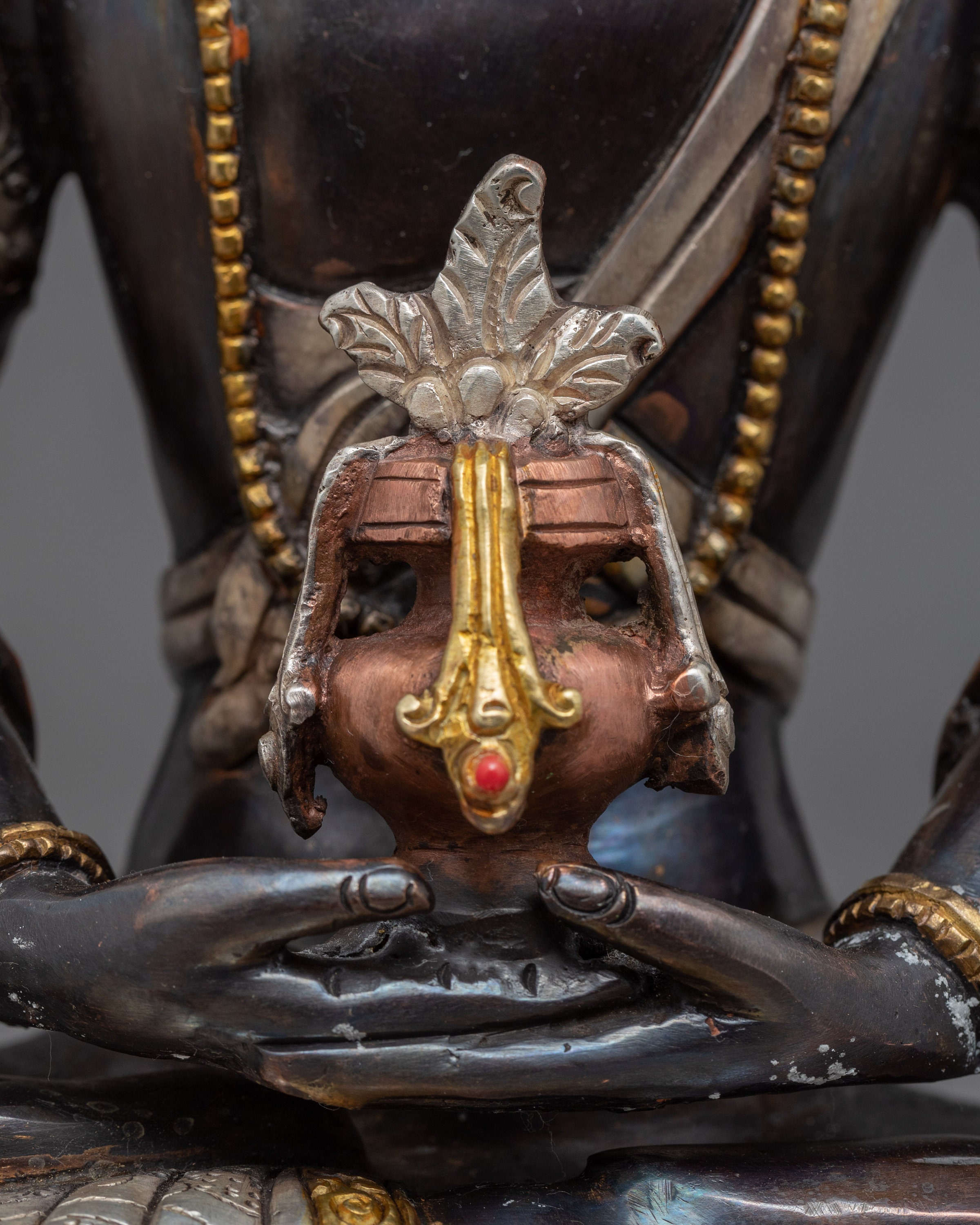 ネパール製阿弥陀如来像 | 手作りの長寿仏の仏像 | 本物の 24K 金で 