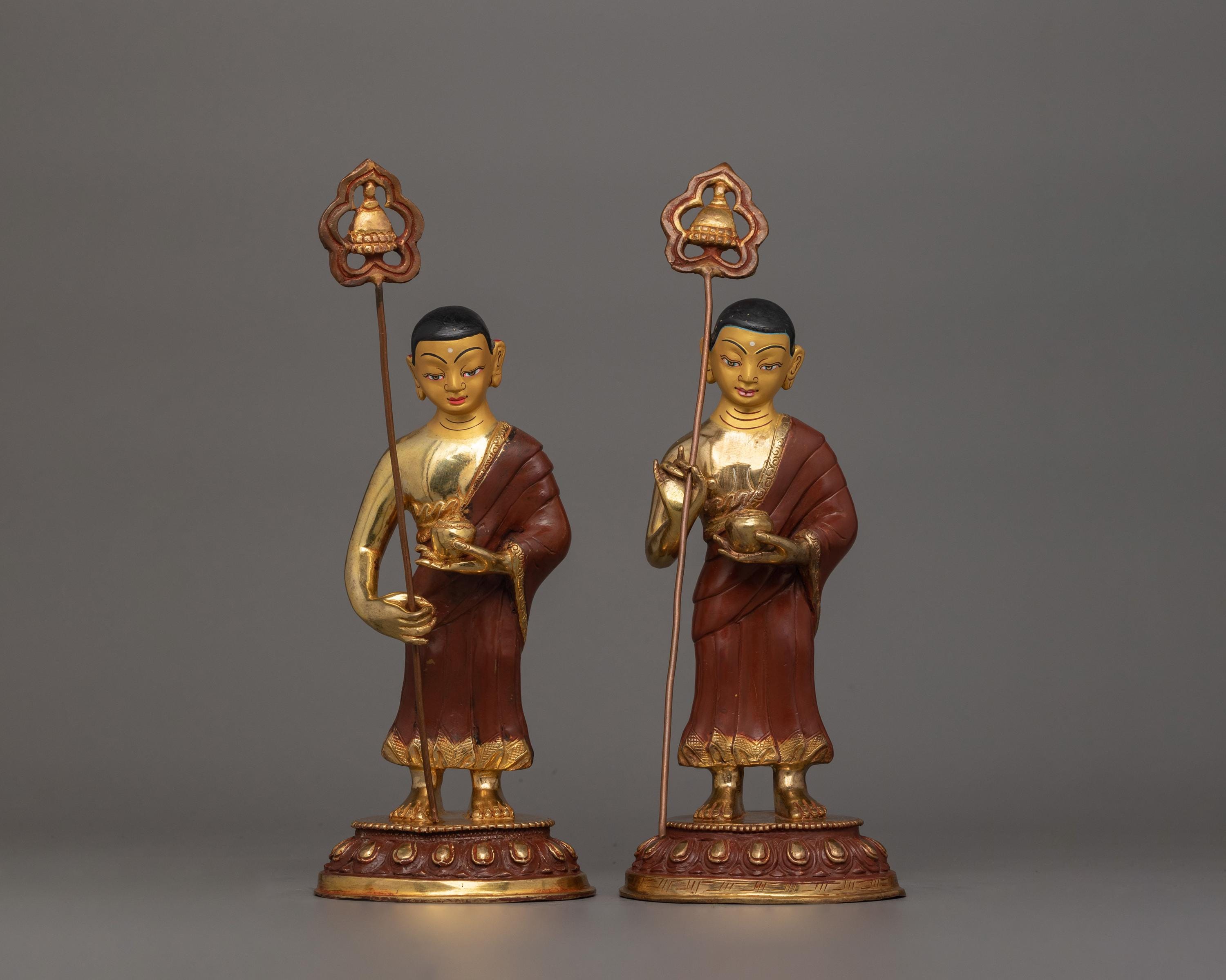 釈迦牟尼仏の弟子「舎利弗と目連」 | 伝統的なヒマラヤ仏教美術 | 悟り