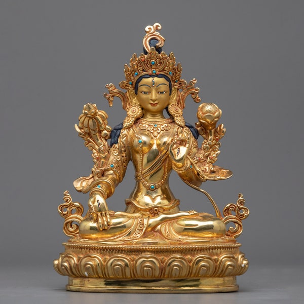 Arya Dolkar Statue | Embodying Grace and Compassion | Female Bodhisattva Statue for Spiritual Practice | Female Figurine Deity of Kindness