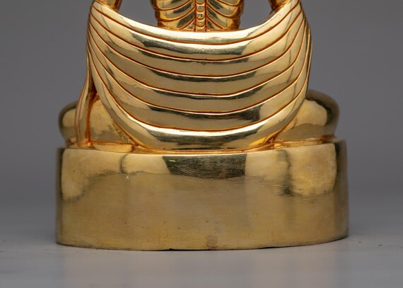 Fasting Buddha Pure 24K Gold Gilded Statue | Emblem of Ascetic