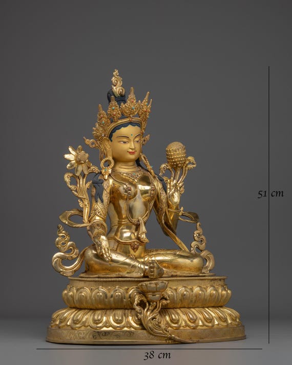 癒しの神 グリーンターラ | ネパール仏教美術作品 | 祭壇、慈悲の実践